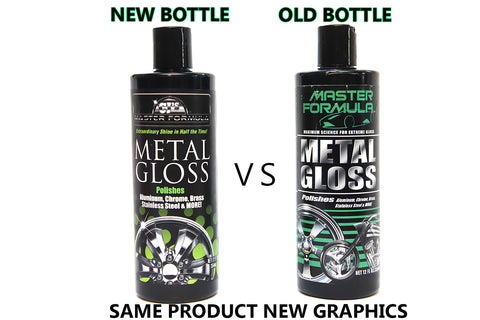 Image of Original Master Formula Metal Gloss Detail Polish - 2 Pack 12oz Bottles Extraordinary Shine for Aluminum, Chrome, Brass, Stainless Steel and More