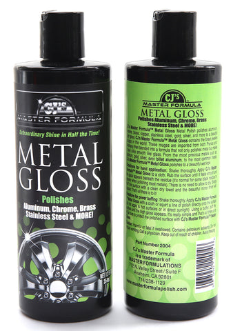 Image of Original Master Formula Metal Gloss Detail Polish - 2 Pack 12oz Bottles Extraordinary Shine for Aluminum, Chrome, Brass, Stainless Steel and More