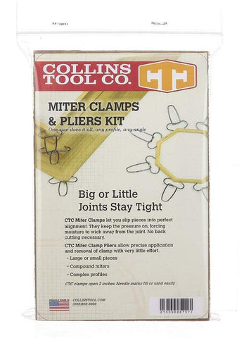 Image of Collins Tool Company Spring Pliers and 13 Miter Clamps