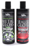 Master Formula Metal Gloss and Sealer Gloss Original Detail Polish and Sealer - 2 Pack 12oz Bottles Kit for Extraordinary Shine and Sealing for Aluminum, Chrome, Brass, Stainless Steel and More